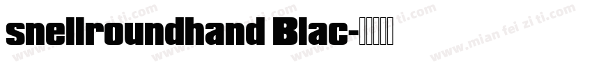 snellroundhand Blac字体转换